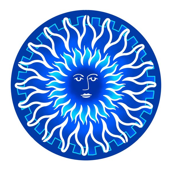 Next Innovations 12 Inch Sun Face Wall Art Blue Sun 101410093-BLUESUN